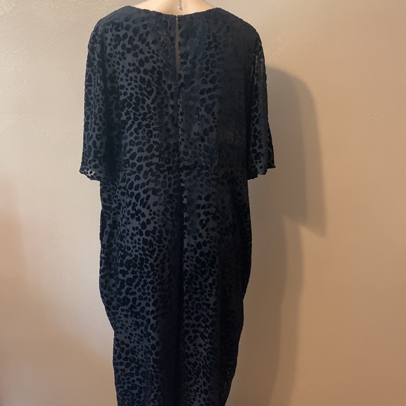 Anthropologie Greylin 1X velvet velour jumpsuit pockets butterfly sleeves - Picture 7 of 11